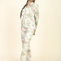RY Light Parrot Water color Printed Co-Ords