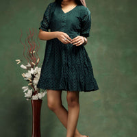 RY Cotton Chiken Mini Dress for Casual /Gift For Birthday