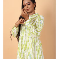 RY Parrot Abstract Print Shirt Dress for Casual/gift for her
