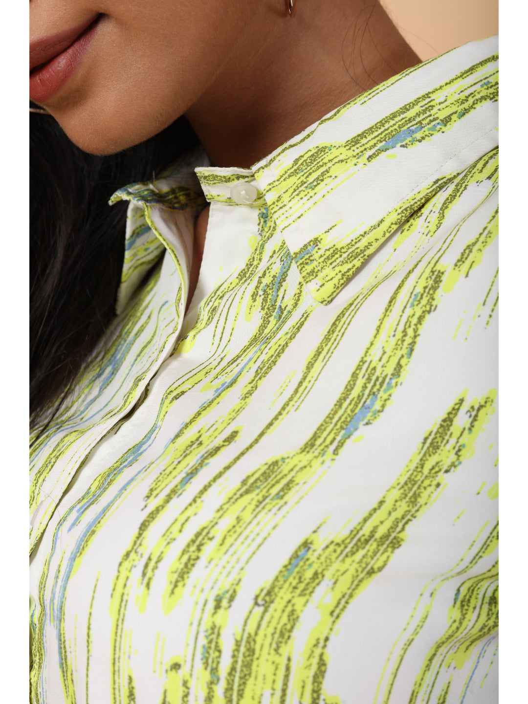 RY Parrot Abstract Print Shirt Dress for Casual/gift for her