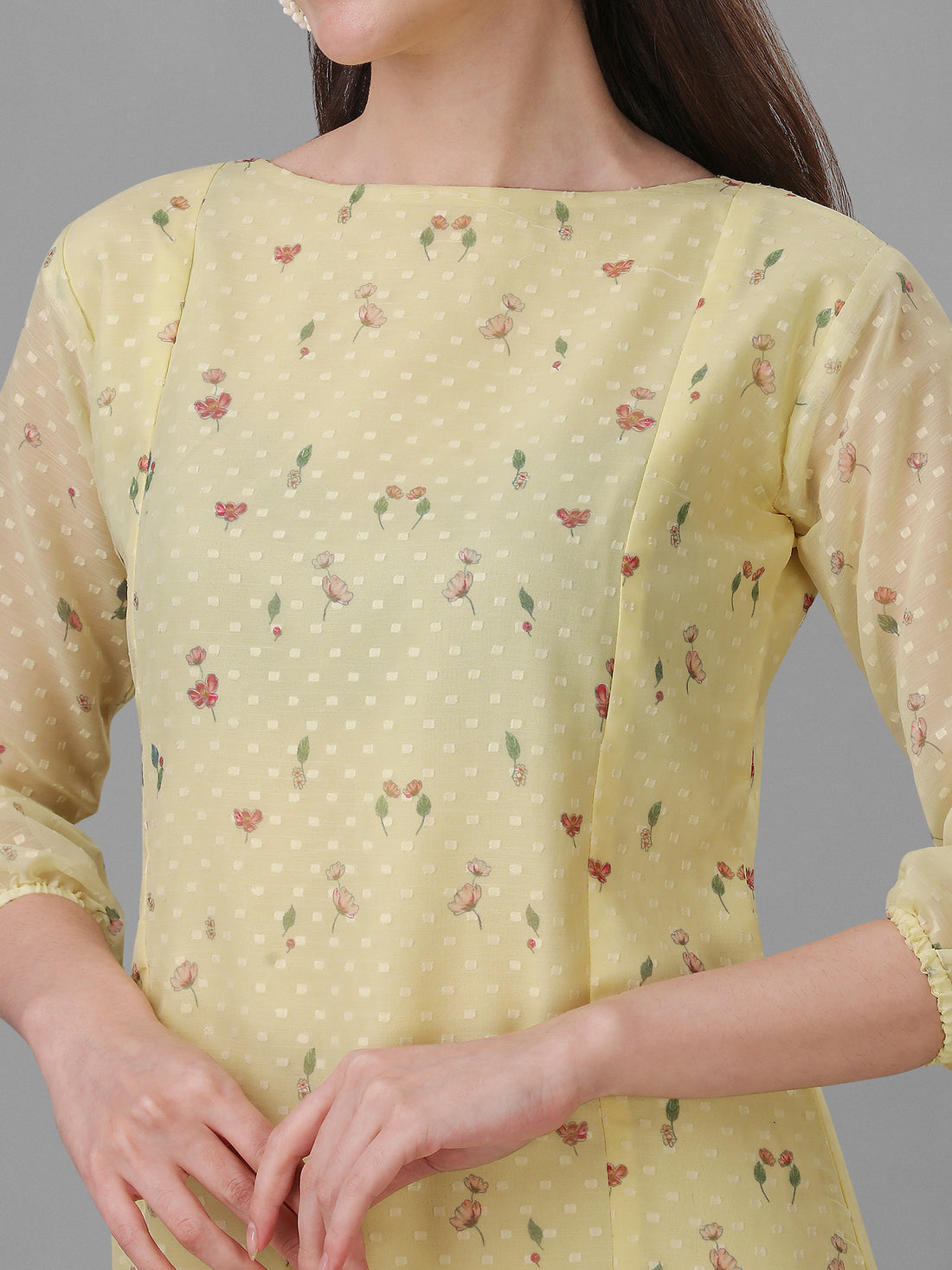 RY A-Line Floral Printed Mini Dress For Office Wear/Gift For Her