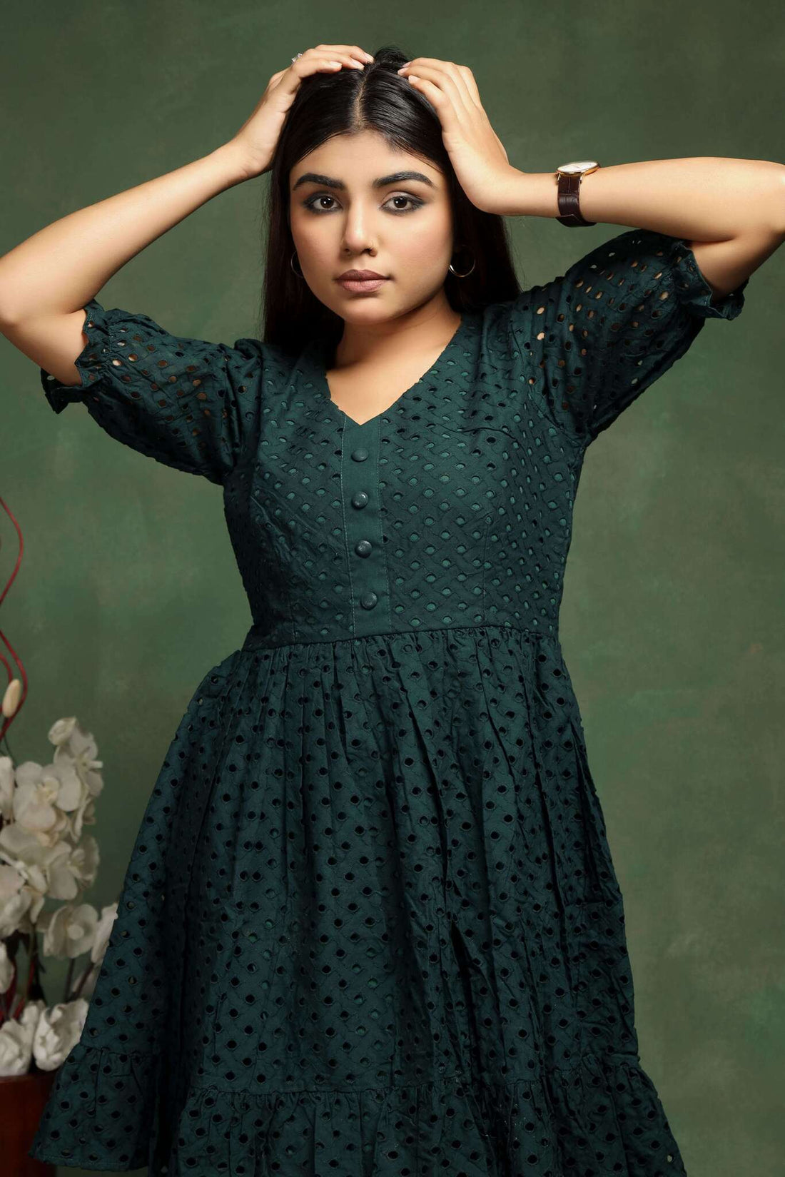 RY Cotton Chiken Mini Dress for Casual /Gift For Birthday