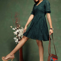 RY Cotton Chiken Mini Dress for Casual /Gift For Birthday