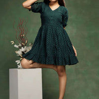 RY Cotton Chiken Mini Dress for Casual /Gift For Birthday