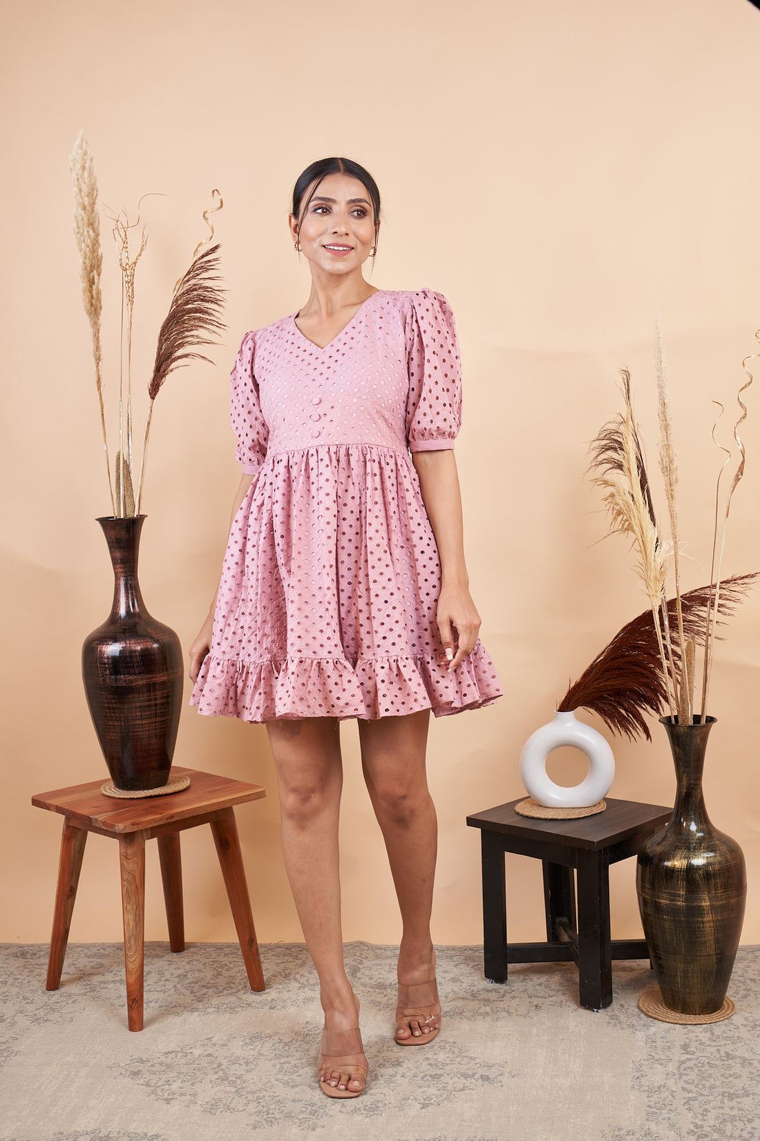 RY Cotton Chiken Mini Dress for Casual /Gift For Birthday