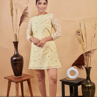 RY A-Line Floral Printed Mini Dress For Office Wear/Gift For Her