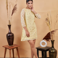 RY A-Line Floral Printed Mini Dress For Office Wear/Gift For Her