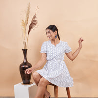RY Polka Print Mini Dress for Casual /Gift For Her