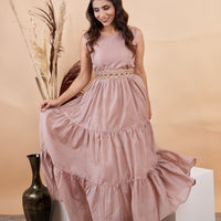 RY Chiku color Plain Umbrella Gown for Special Day /Gift For Birthday